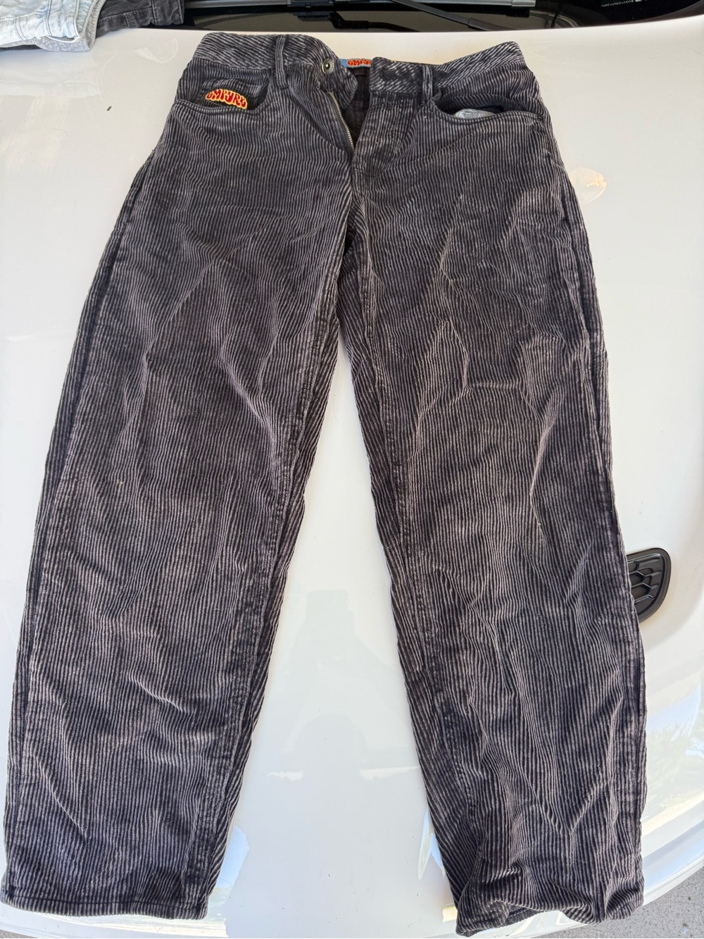 Empyre Men's Charcoal Gray Corduroy Jeans